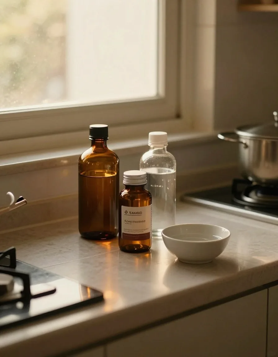 Supplement bottles arranged on a ruled lab sheet